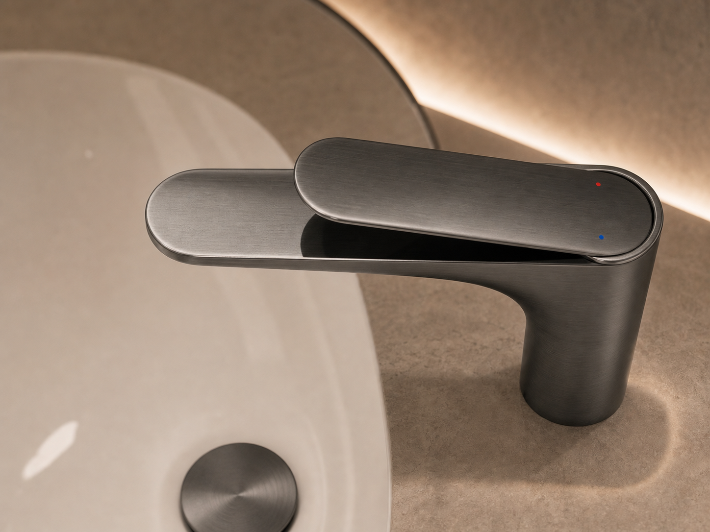 Rose Gold Single Handle Brass Basin Faucet
