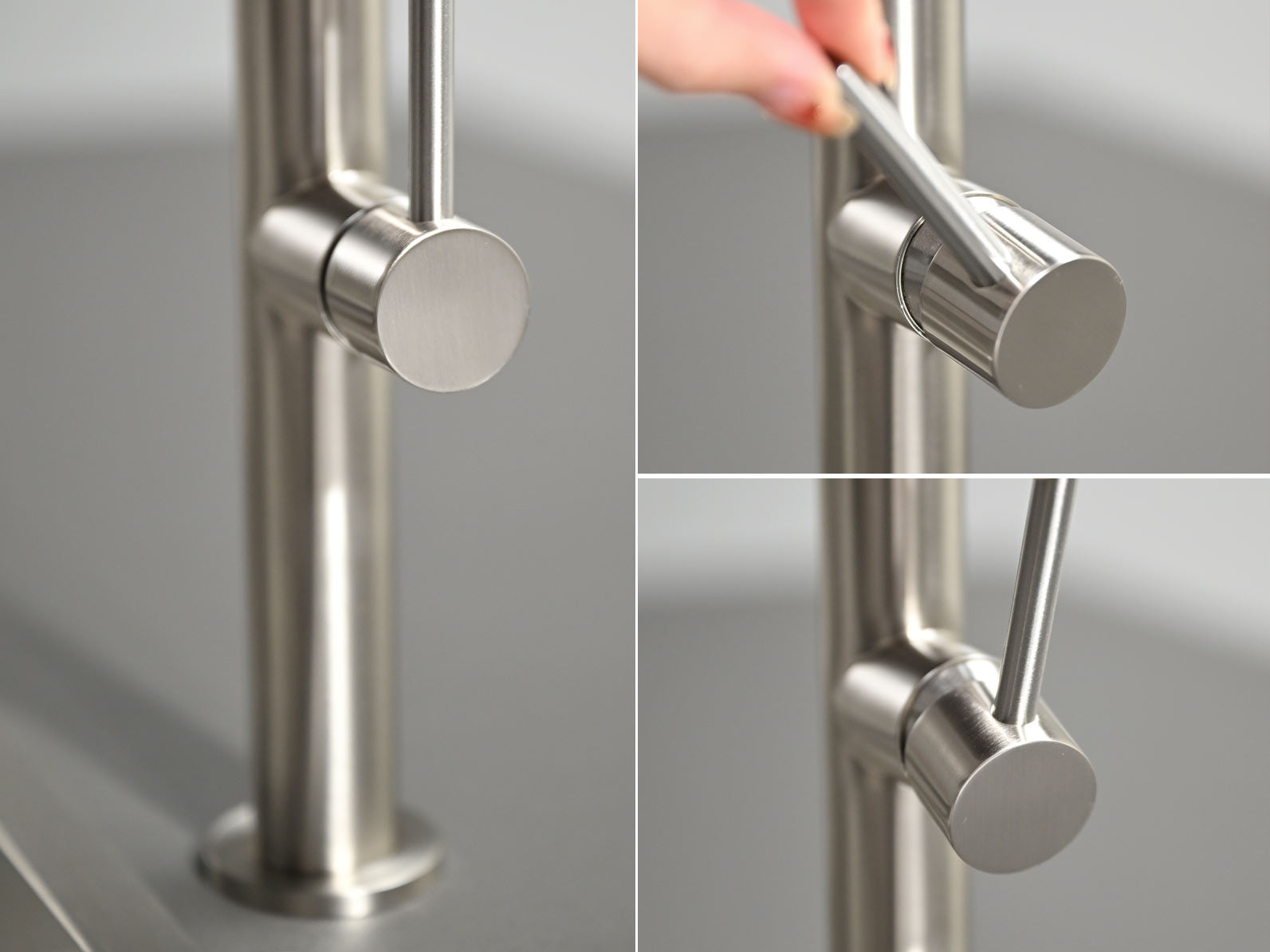Brushed Nickel Magnetic Pull-Down Kitchen Faucet for Modern Kitchens