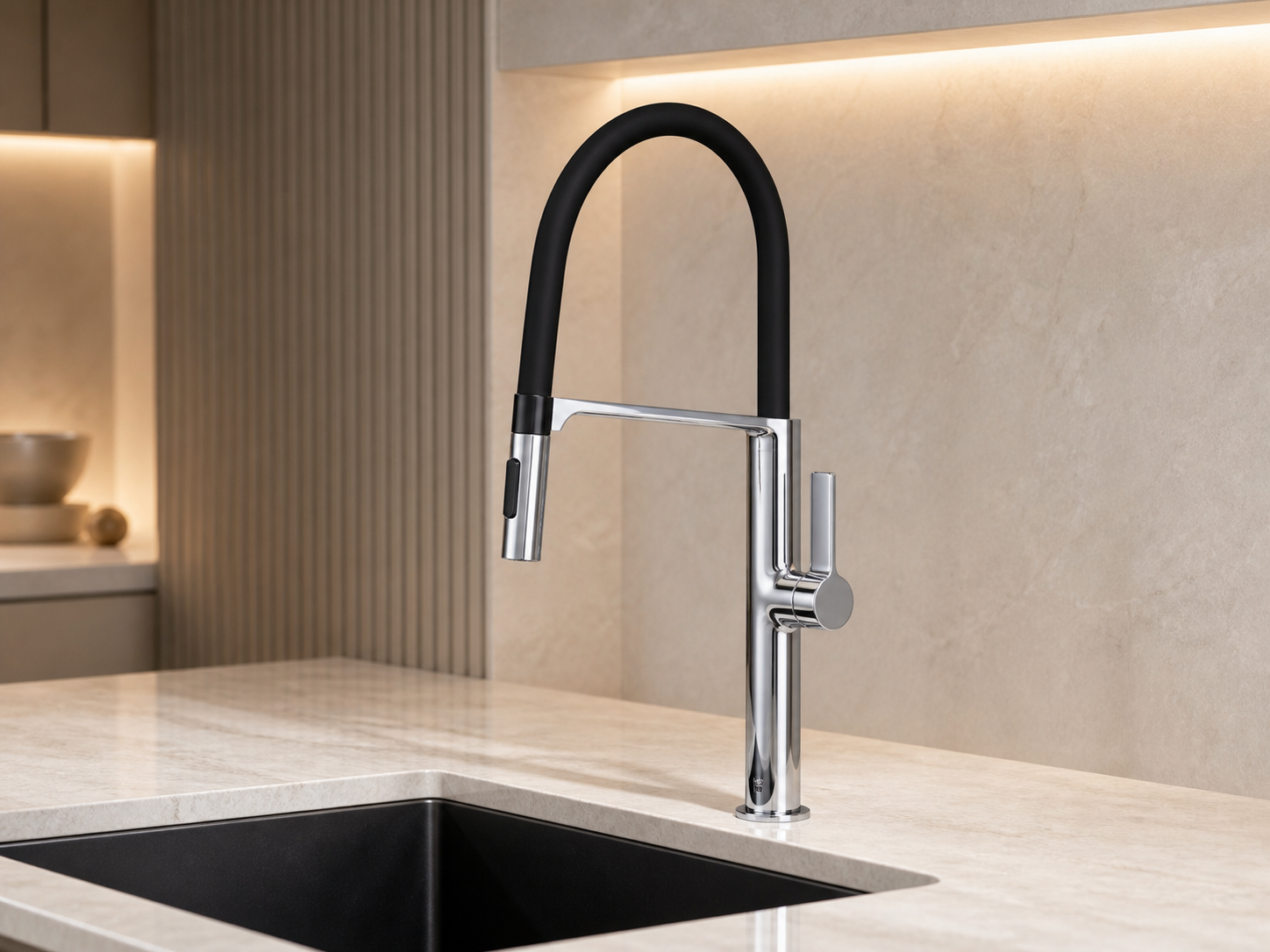 Brushed Gold Magnetic Pull-Down Kitchen Faucet for Modern Kitchens