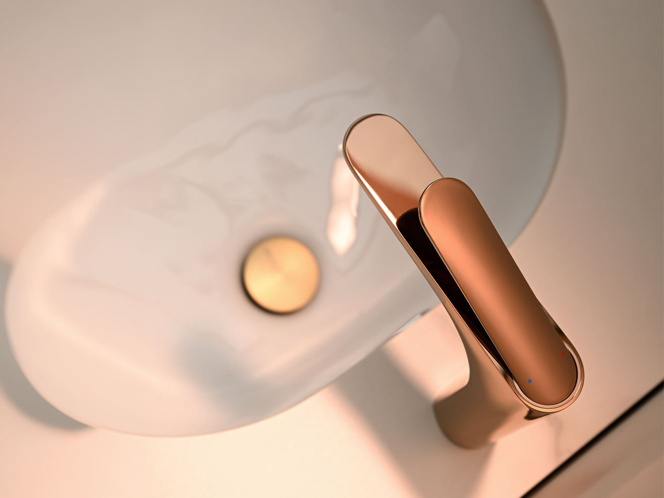 Rose Gold Single Handle Brass Basin Faucet
