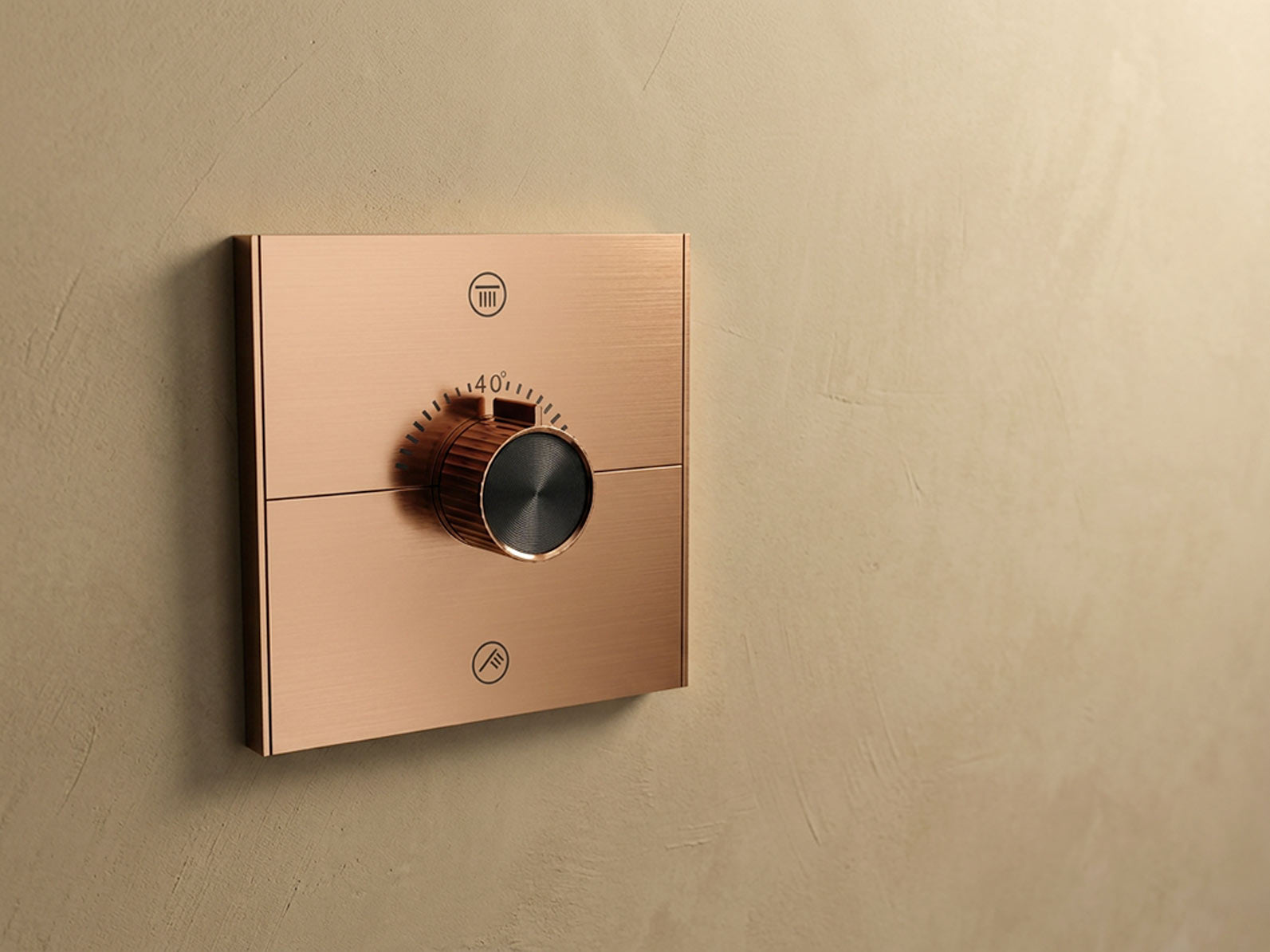 Rose Gold 2-Function Concealed Shower System without Shelf