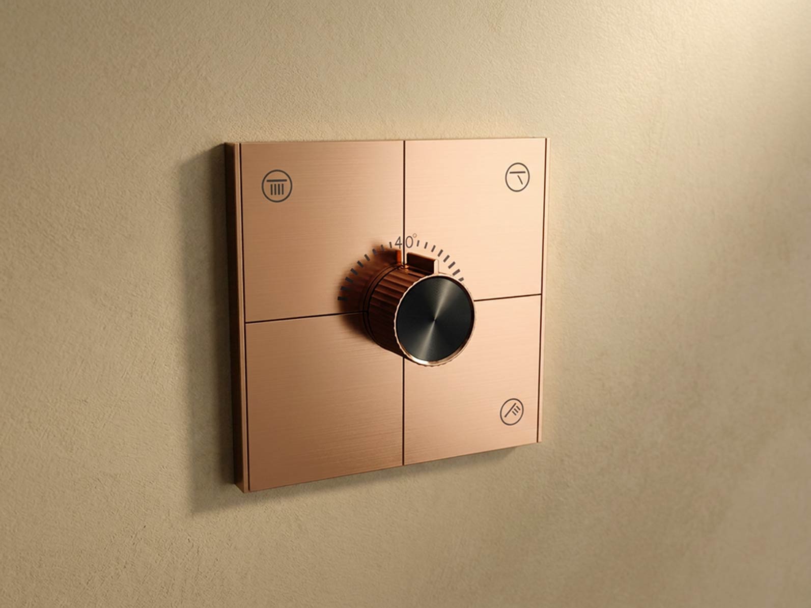 Rose Gold Concealed Rain Shower System for Modern Bathrooms