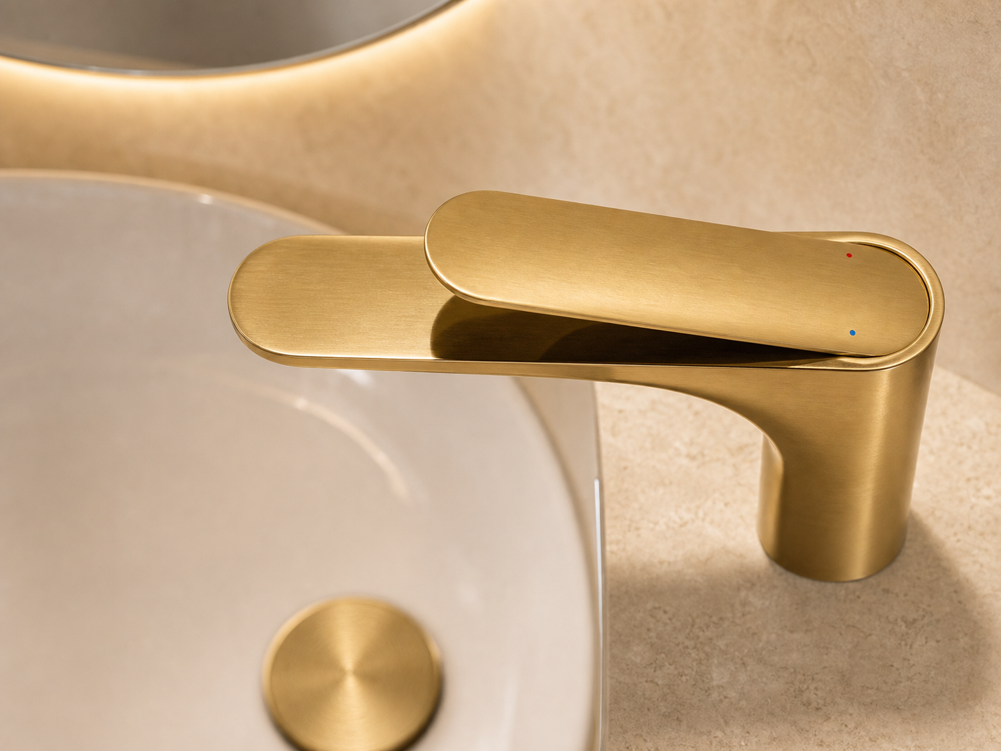 Rose Gold Single Handle Brass Basin Faucet