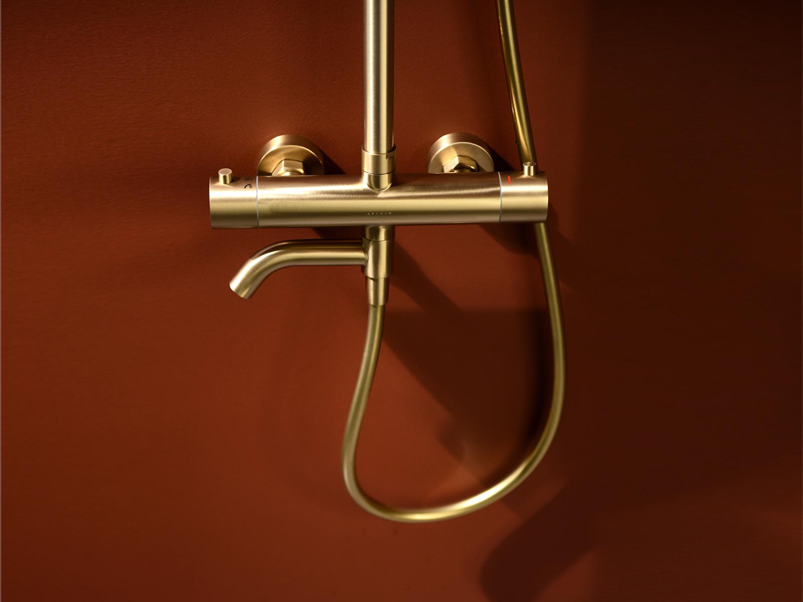Brushed Gold Rain Shower System for Modern Bathrooms