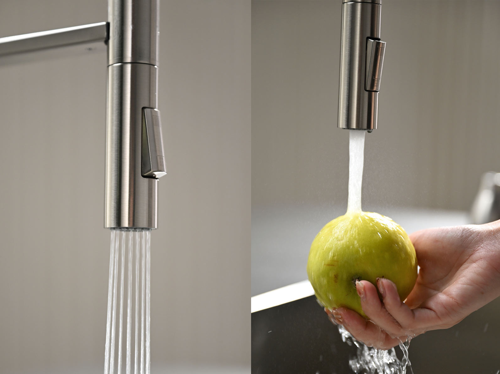 Brushed Nickel Magnetic Pull-Down Kitchen Faucet for Modern Kitchens
