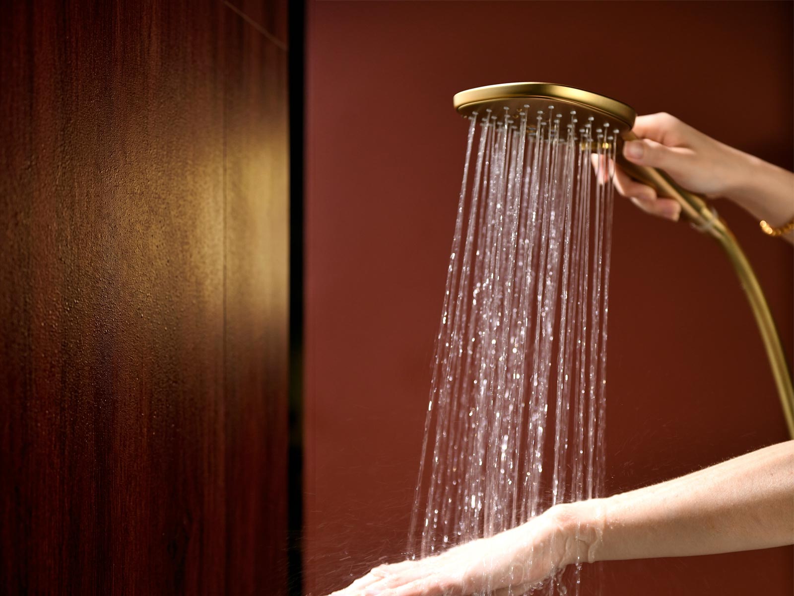 Brushed Gold Rain Shower System for Modern Bathrooms