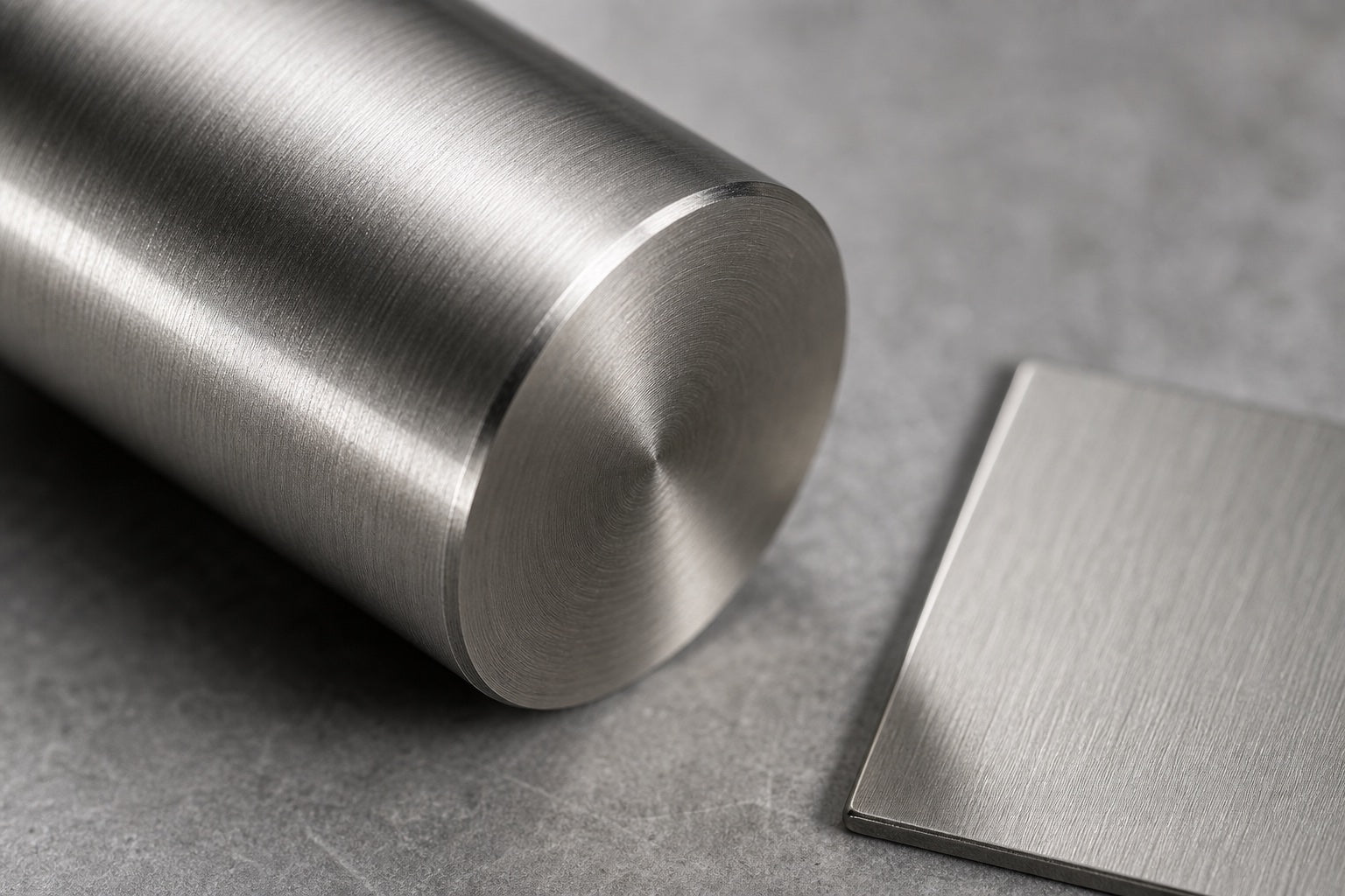 Brushed nickel texture and machining surface inspection close-up