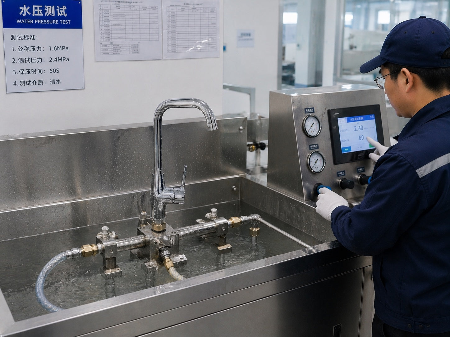 AELEIN faucet water pressure testing