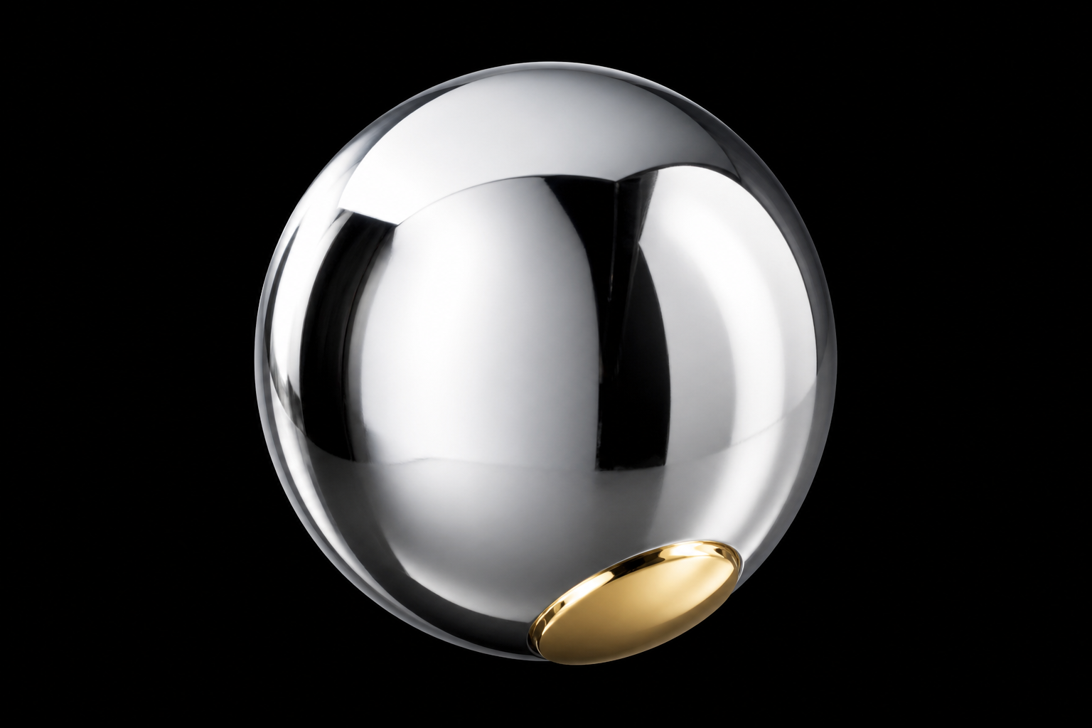 Chrome with gold inlay